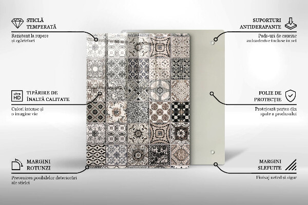 Protège plaque de cuisson Carreaux décoratifs