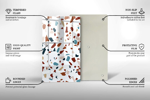 Protège plaque de cuisson Pierre décorative