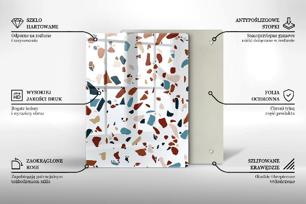 Protège plaque de cuisson Pierre décorative