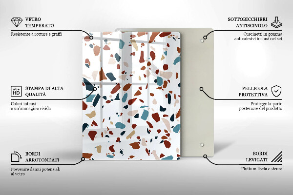 Protège plaque de cuisson Pierre décorative