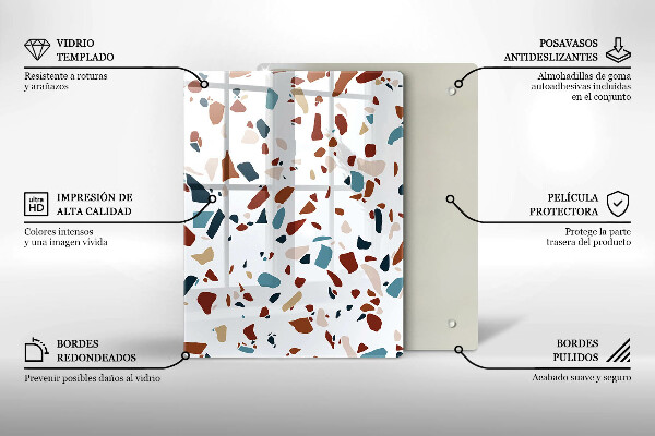 Protège plaque de cuisson Pierre décorative