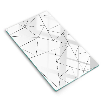 Protège plaque de cuisson Triangles blancs