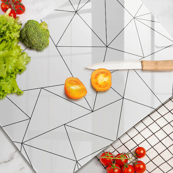 Protège plaque de cuisson Triangles blancs
