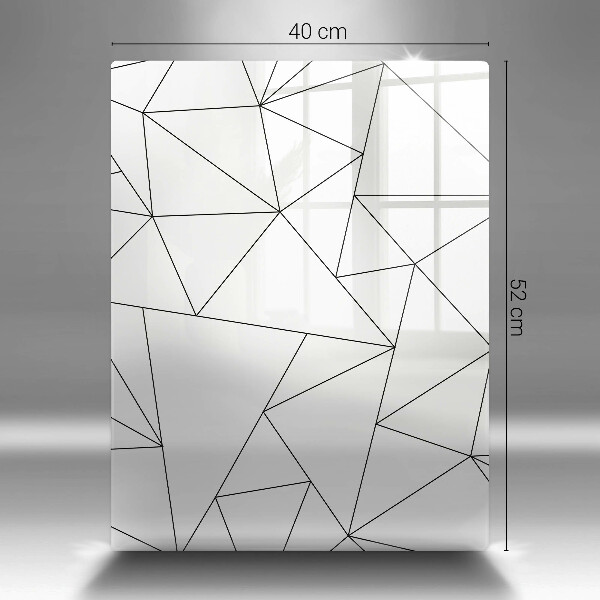 Protège plaque de cuisson Triangles blancs