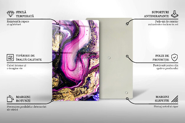 Protège plaque de cuisson Or de conception abstraite