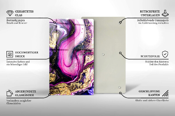 Protège plaque de cuisson Or de conception abstraite