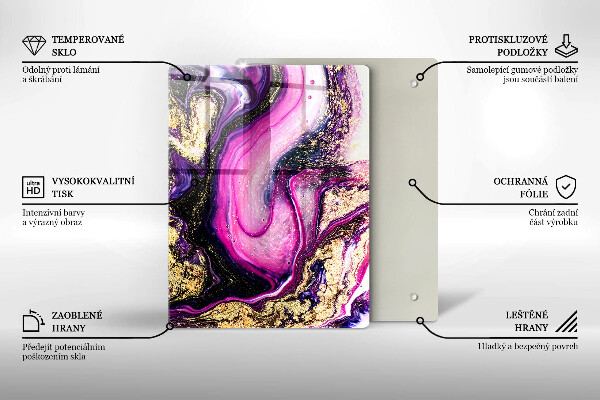 Protège plaque de cuisson Or de conception abstraite