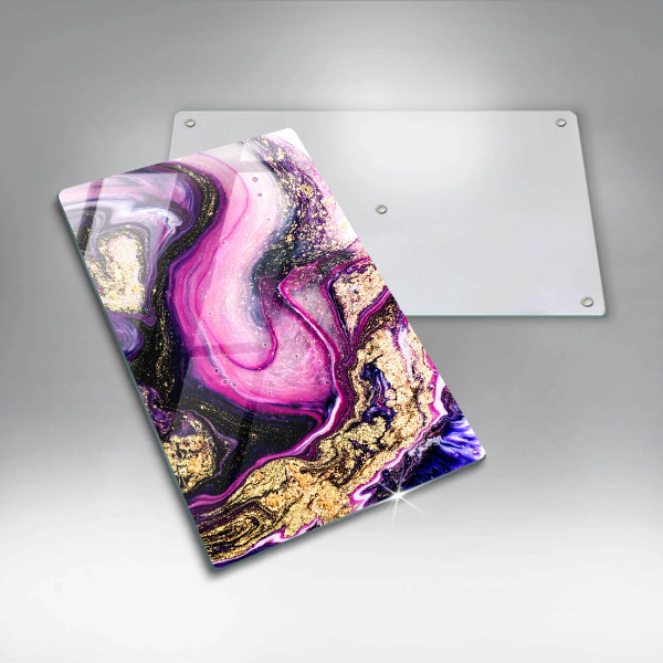 Protège plaque de cuisson Or de conception abstraite