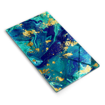 Protège plaque de cuisson Abstraction avec de l'or