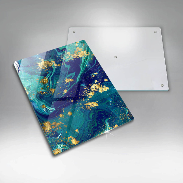 Protège plaque de cuisson Abstraction avec de l'or