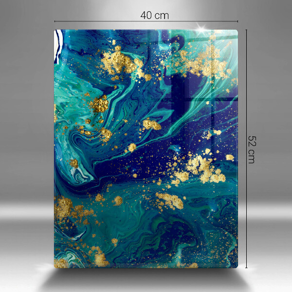 Protège plaque de cuisson Abstraction avec de l'or