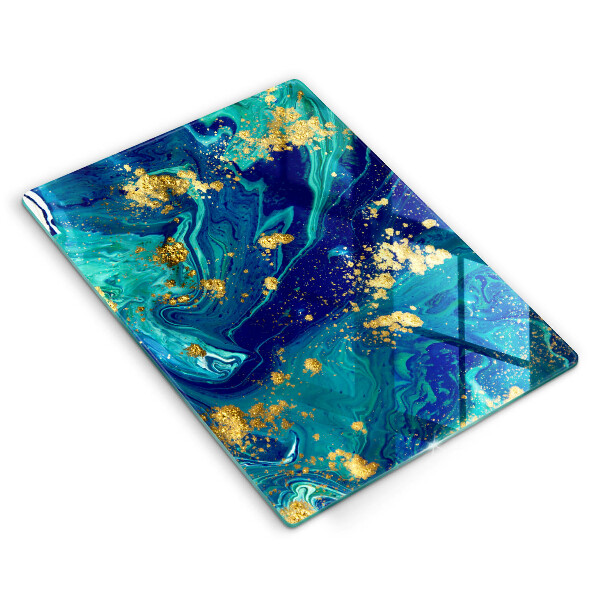 Protège plaque de cuisson Abstraction avec de l'or