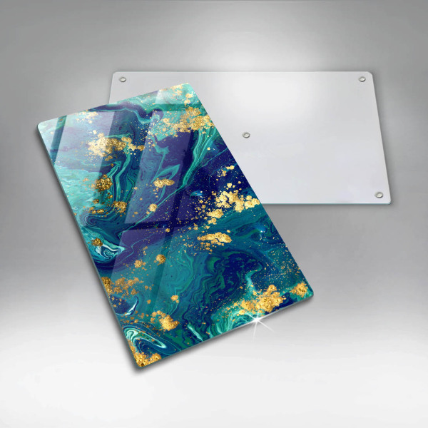 Protège plaque de cuisson Abstraction avec de l'or