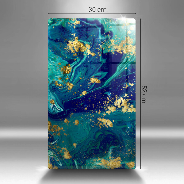 Protège plaque de cuisson Abstraction avec de l'or