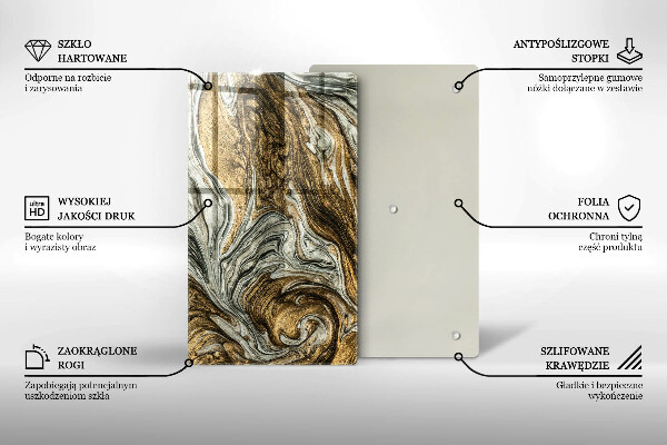 Protège plaque de cuisson Riche abstraction