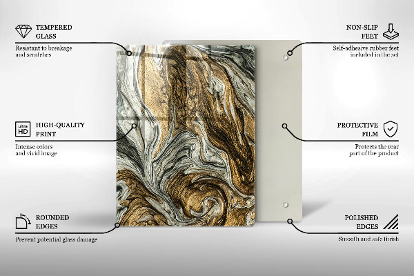 Protège plaque de cuisson Riche abstraction