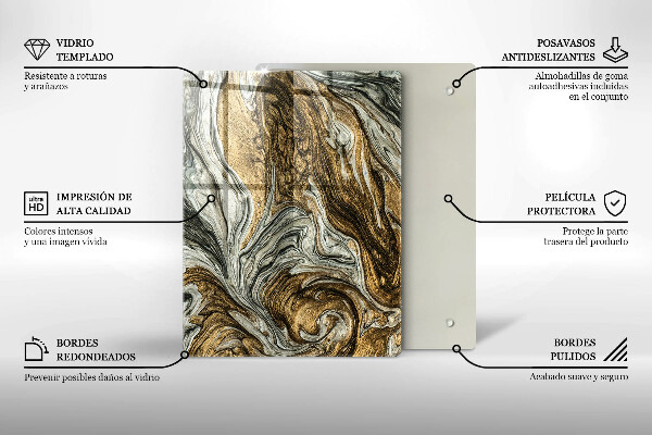 Protège plaque de cuisson Riche abstraction