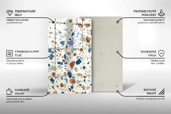 Protège plaque de cuisson Grès décoratif