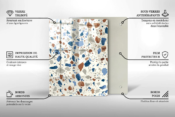 Protège plaque de cuisson Grès décoratif