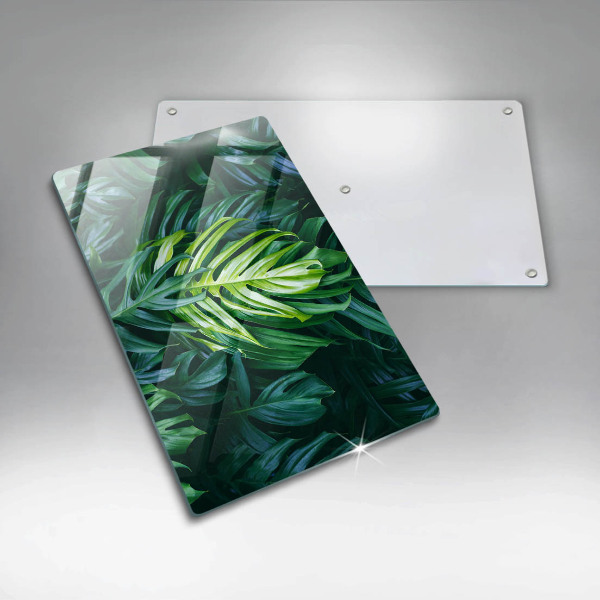 Protège plaque de cuisson Feuilles de monstera sauvage