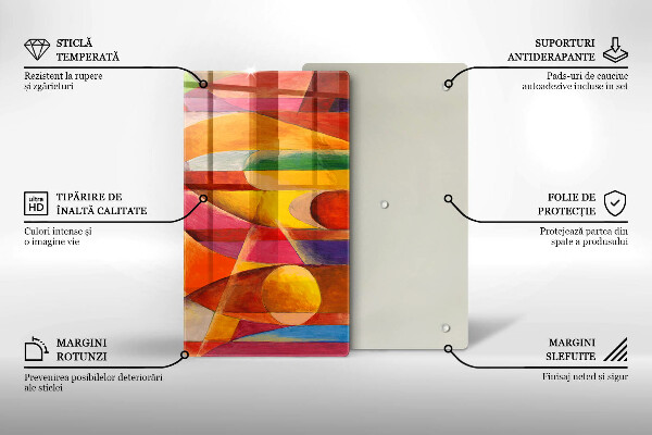 Protège plaque de cuisson Abstraction colorée