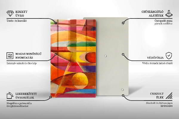 Protège plaque de cuisson Abstraction colorée