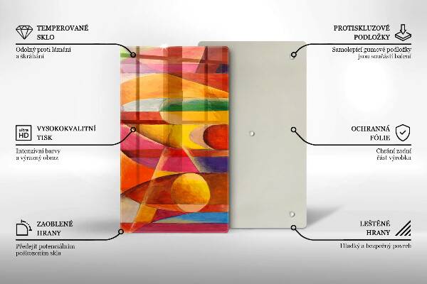 Protège plaque de cuisson Abstraction colorée