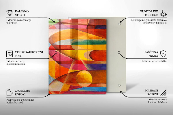 Protège plaque de cuisson Abstraction colorée