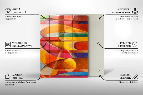 Protège plaque de cuisson Abstraction colorée