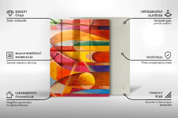 Protège plaque de cuisson Abstraction colorée