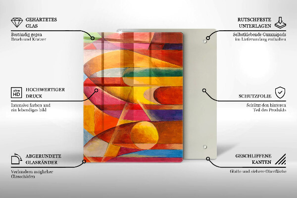 Protège plaque de cuisson Abstraction colorée