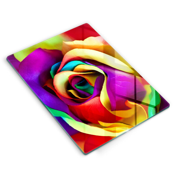 Protège plaque de cuisson Pétales de roses colorés