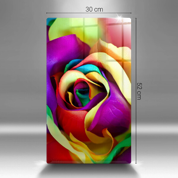 Protège plaque de cuisson Pétales de roses colorés