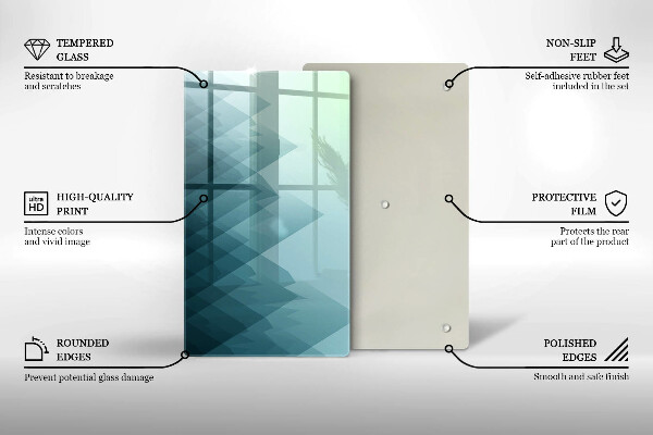 Protège plaque de cuisson Montagnes abstraites