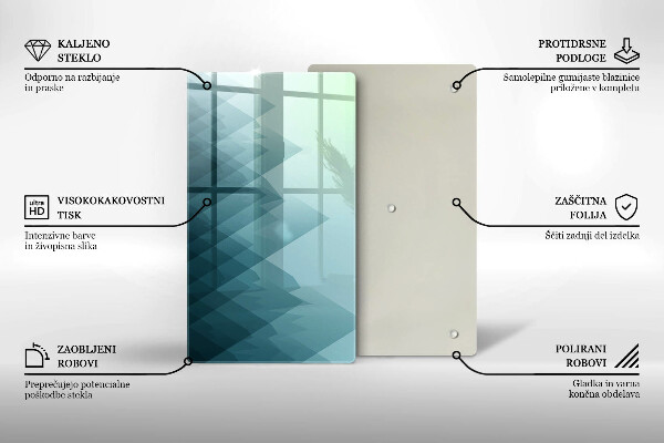 Protège plaque de cuisson Montagnes abstraites