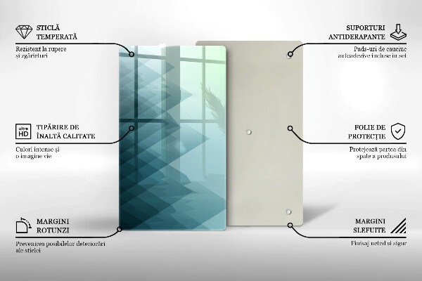 Protège plaque de cuisson Montagnes abstraites