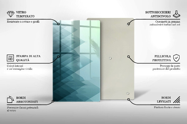 Protège plaque de cuisson Montagnes abstraites