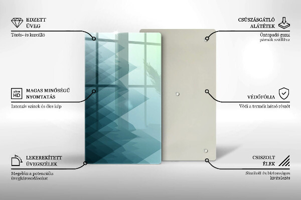 Protège plaque de cuisson Montagnes abstraites