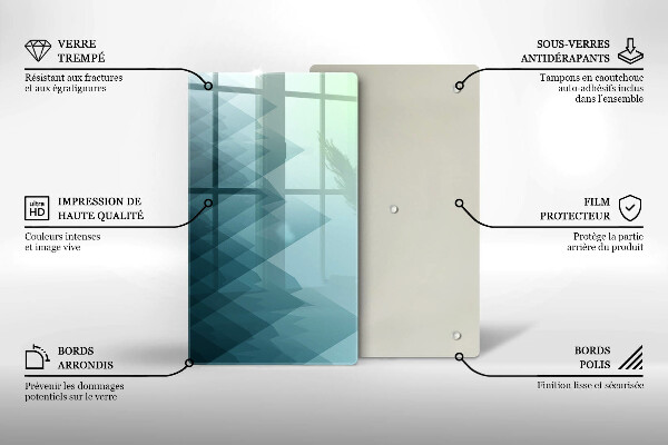 Protège plaque de cuisson Montagnes abstraites