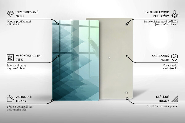 Protège plaque de cuisson Montagnes abstraites
