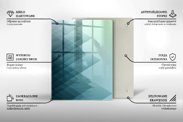 Protège plaque de cuisson Montagnes abstraites