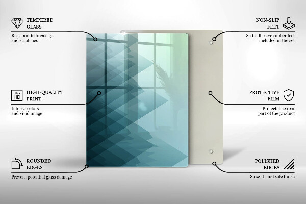 Protège plaque de cuisson Montagnes abstraites