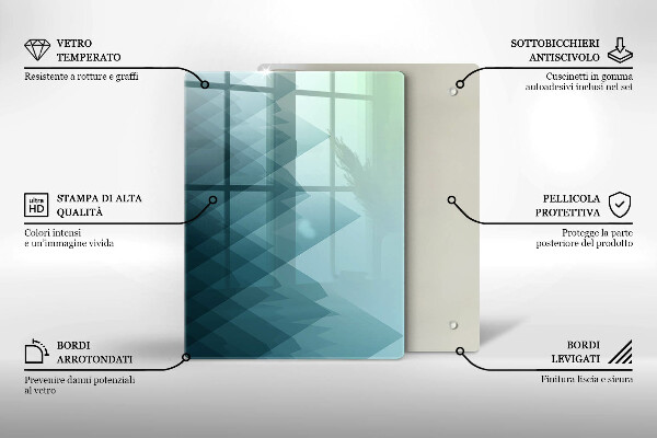 Protège plaque de cuisson Montagnes abstraites