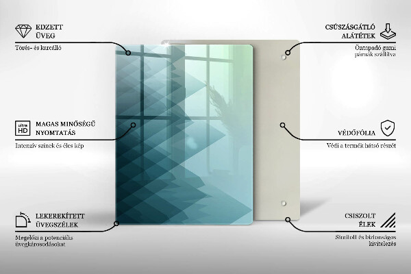 Protège plaque de cuisson Montagnes abstraites