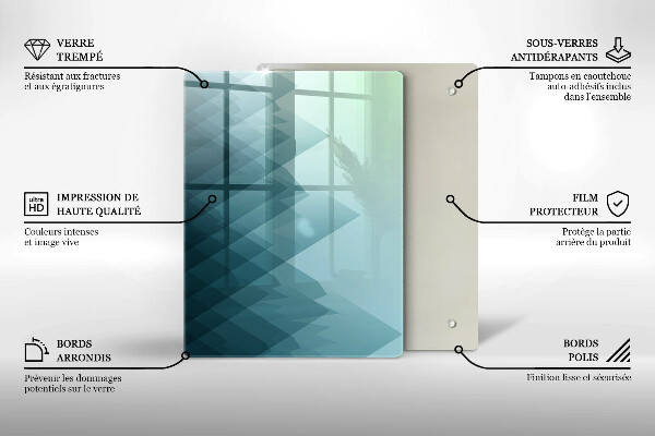 Protège plaque de cuisson Montagnes abstraites