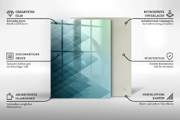 Protège plaque de cuisson Montagnes abstraites