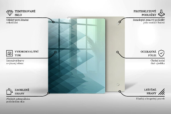 Protège plaque de cuisson Montagnes abstraites