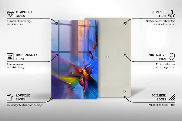 Protège plaque de cuisson Abstraction peinte