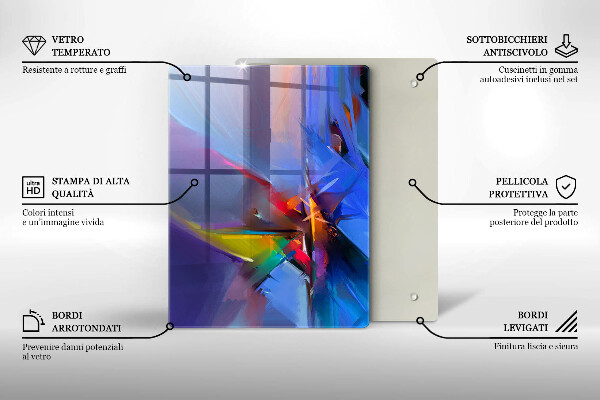 Protège plaque de cuisson Abstraction peinte