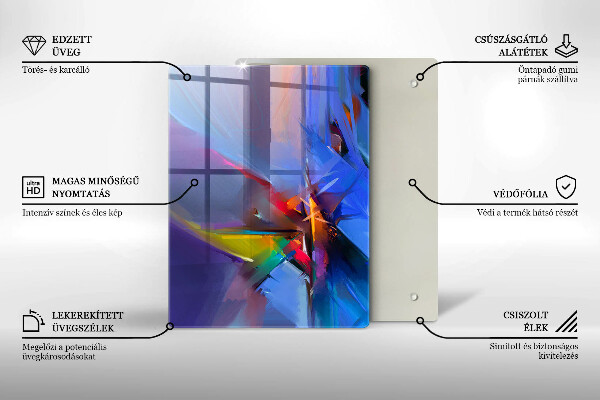 Protège plaque de cuisson Abstraction peinte